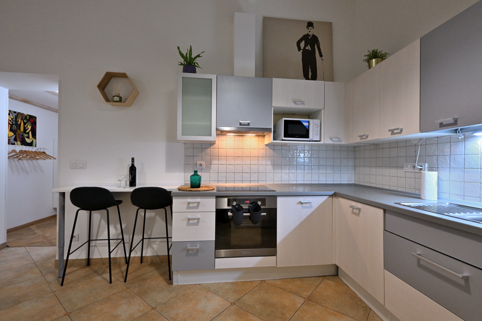 Drinky a občerstvení v apartmánu PragueForYou